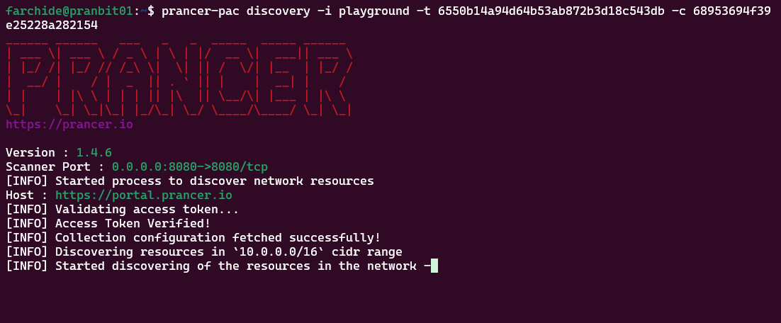 Network Discovery (On-Premise) — Prancer Tutorial