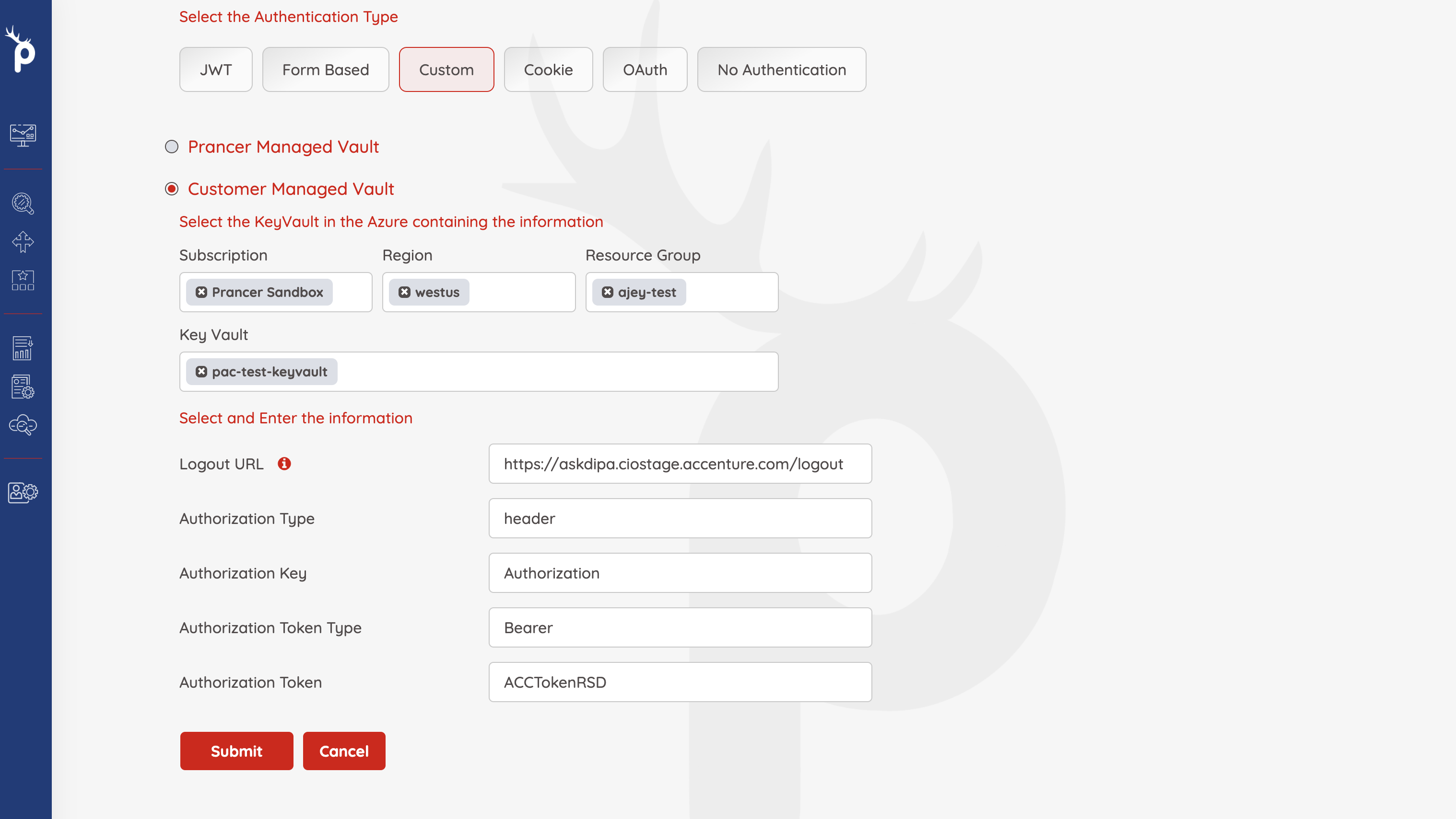 Custom Auth — Prancer Docs