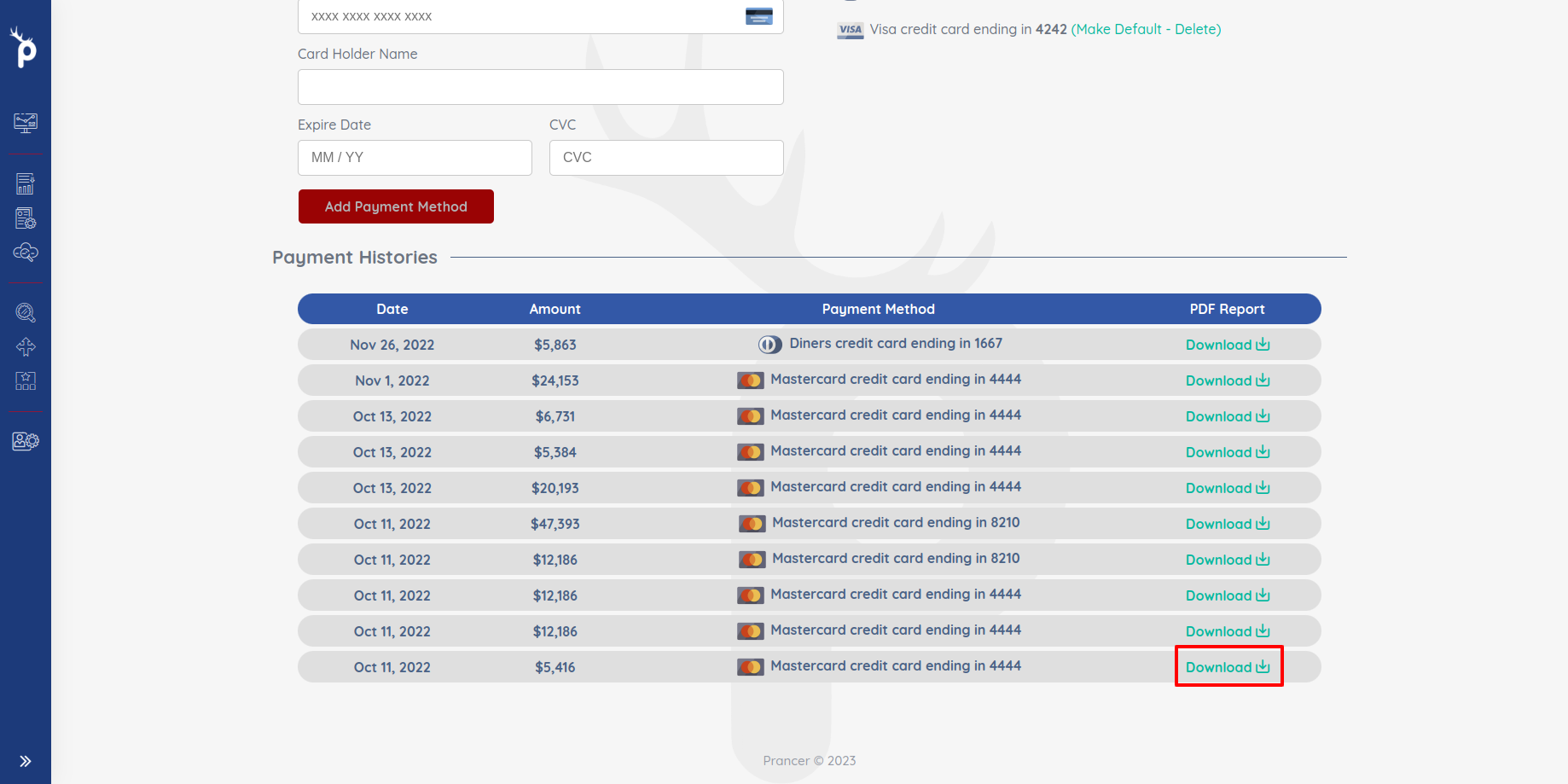 Account Management — Prancer Docs