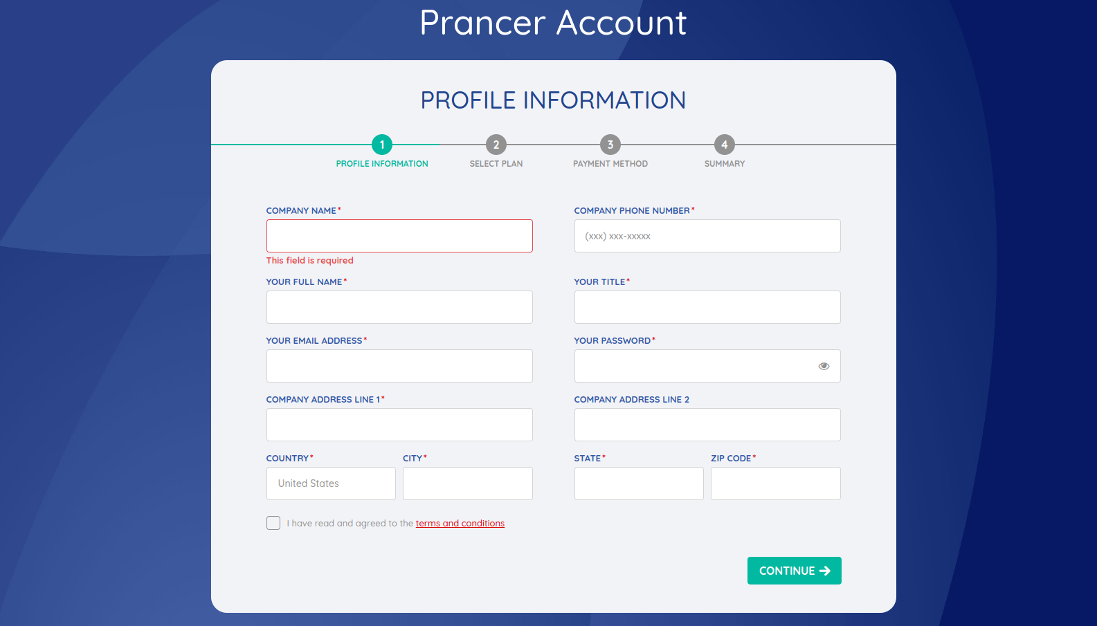 Registration — Prancer Docs