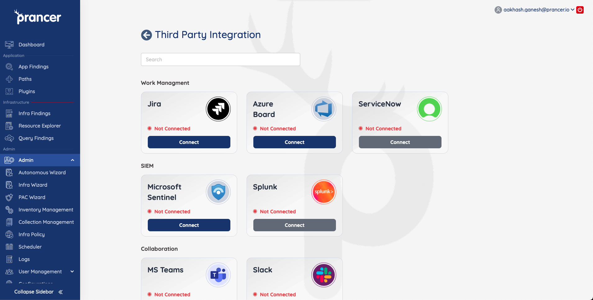 Third-party Integrations — Prancer Docs