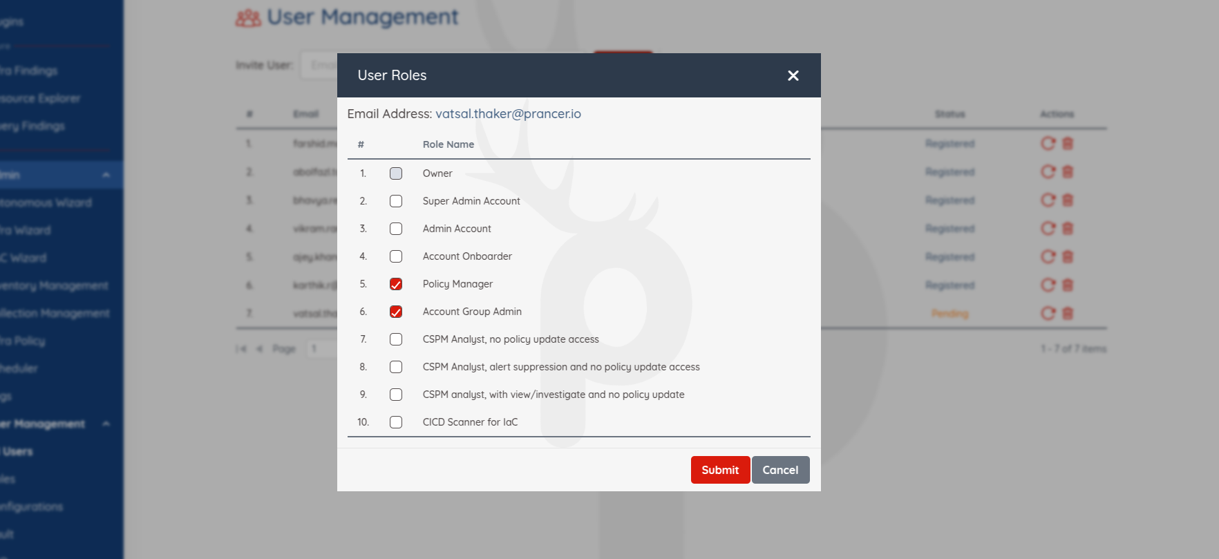 User-Management — Prancer Docs