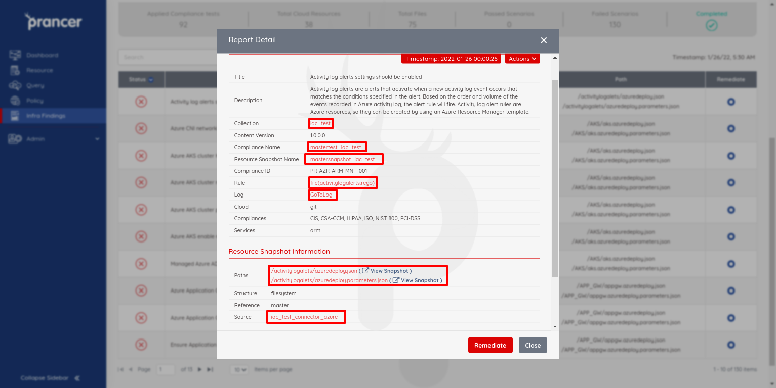 Infrastructure Findings — Prancer Docs