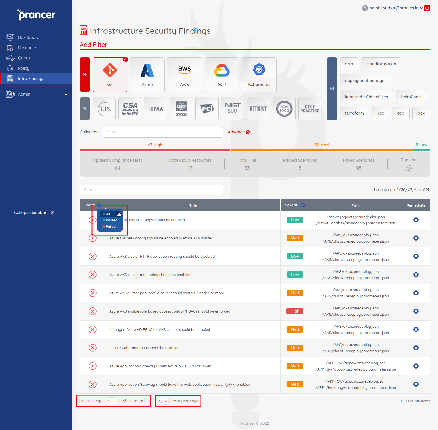 Infrastructure Findings — Prancer Docs